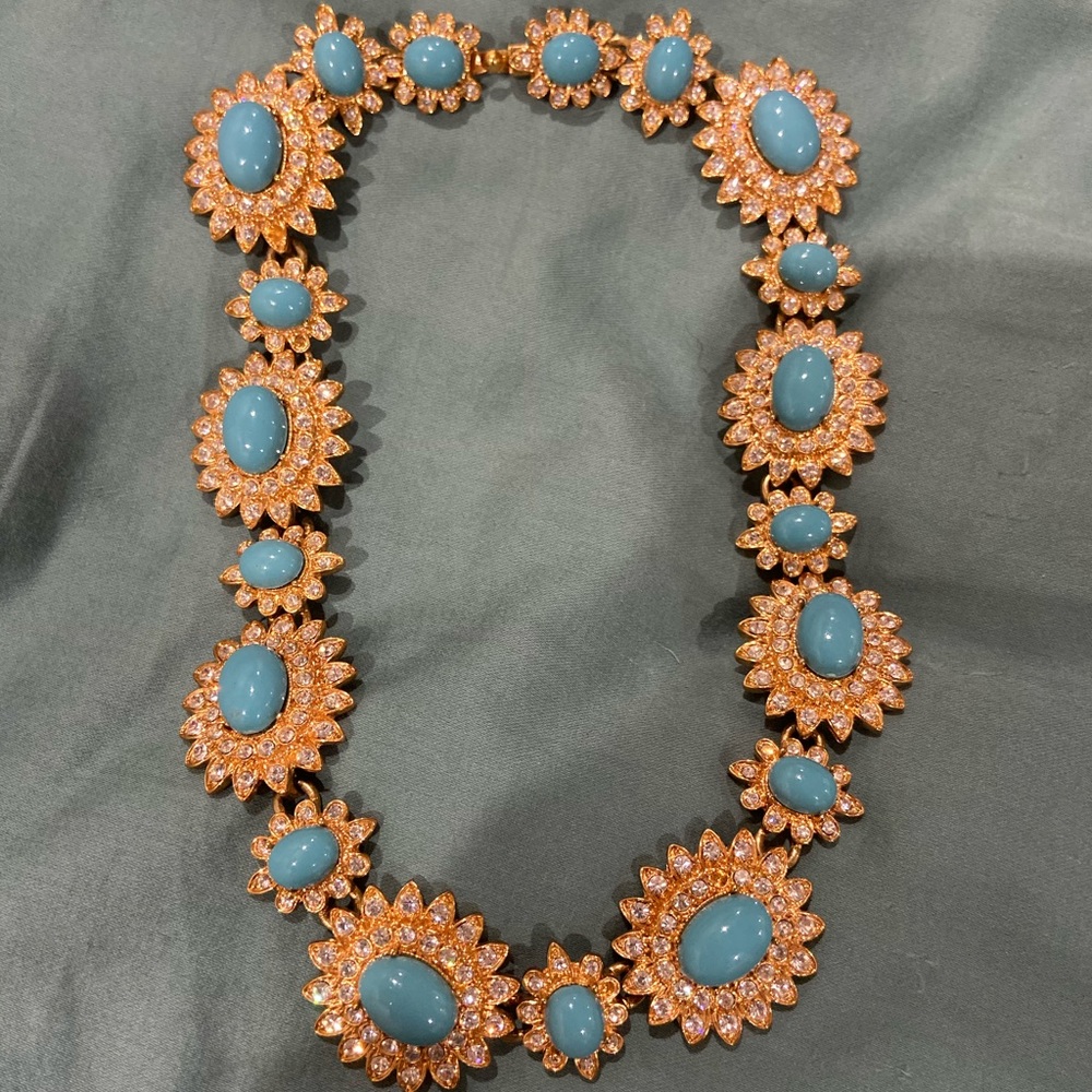 Scaasi turquoise bib necklace